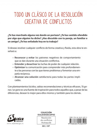 Książka Tú ganas, yo gano : cómo resolver conflictos creativamente-- y disfrutar con las soluciones Helena Cornelius