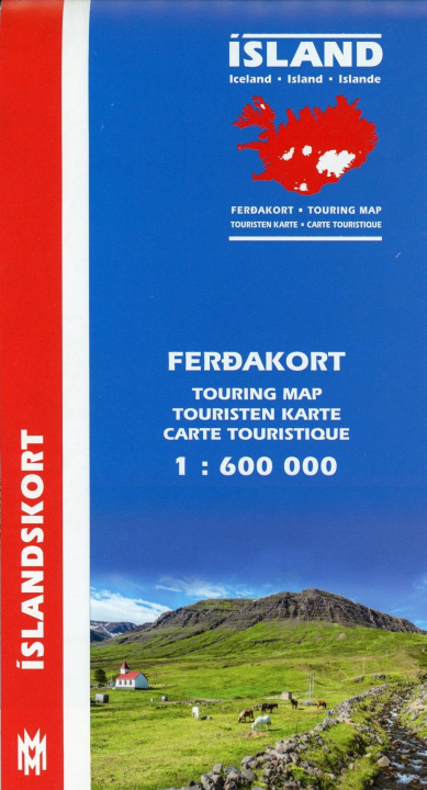 Tiskovina Iceland Touring Map for drivers and tourists 1:600 000 