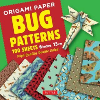 Book Origami Paper Bug Patterns - 6 inch (15 cm) - 100 Sheets Tuttle Publishing
