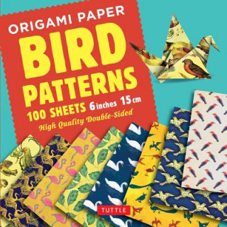 Книга Origami Paper - Bird Patterns - 6 inch (15 cm) - 100 sheets Tuttle Publishing