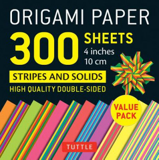 Kalendár/Diár Origami Paper 300 sheets Stripes and Solids 4" (10 cm) Tuttle Publishing