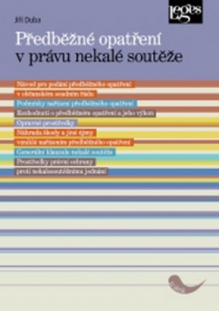 Книга Předběžné opatření v právu nekalé soutěže Jiří Duba