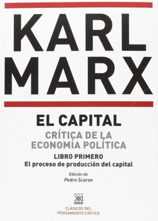 Kniha CAPITAL 1 CRITICA DE LA ECONOMIA POLITICA PROCESO DE PRODUC CARL MARX