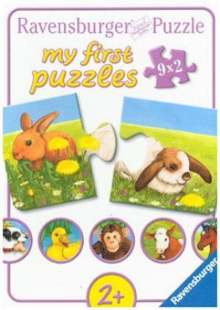 Játék Ravensburger Kinderpuzzle - 07331 Liebenswerte Tiere - my first puzzle mit 9x2 Teilen - Puzzle für Kinder ab 2 Jahren 