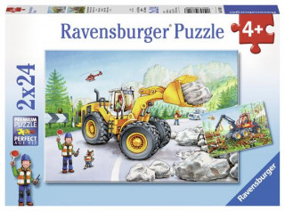 Játék Ravensburger Kinderpuzzle - 07802 Bagger und Waldtraktor - Puzzle für Kinder ab 4 Jahren, mit 2x24 Teilen Ravensburger