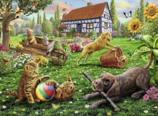 Hra/Hračka Ravensburger Kinderpuzzle - 12828 Entdecker auf vier Pfoten - Katzen und Hunde-Puzzle für Kinder ab 8 Jahren, mit 200 Teilen im XXL-Format 