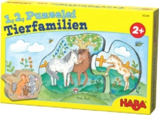 Joc / Jucărie 1, 2, Puzzelei - Tierfamilien (Kinderpuzzle) Nora Paehl