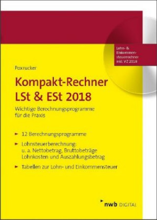 Digital Kompakt-Rechner LSt & ESt 2018 Harald Poxrucker