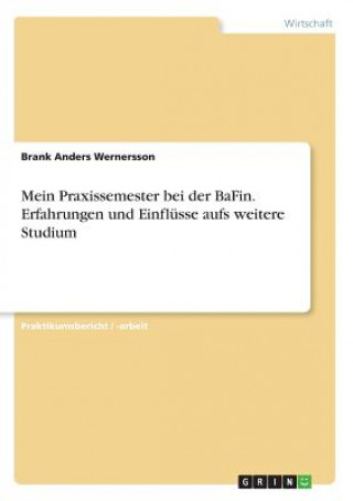 Buch Mein Praxissemester bei der BaFin. Erfahrungen und Einflüsse aufs weitere Studium Brank Anders Wernersson