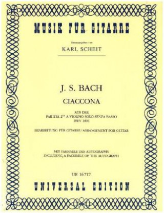 Materiale tipărite Chaconne Johann Sebastian Bach
