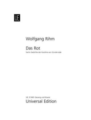 Materiale tipărite Das Rot Wolfgang Rihm