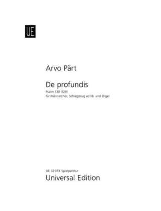 Nyomtatványok De profundis Arvo Pärt