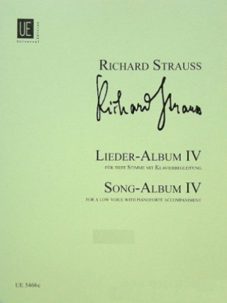 Materiale tipărite Lieder-Album Band 4 tief Richard Strauss
