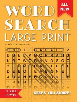 Carte Word Search Large Print (Orange) Daisy Seal