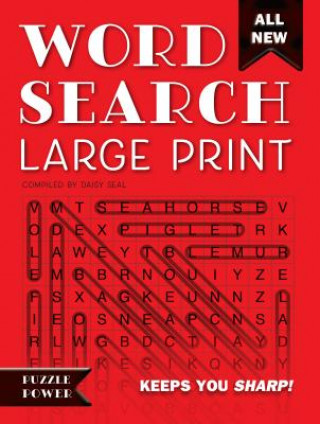 Carte Word Search Large Print (Red) Daisy Seal