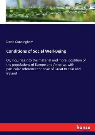 Kniha Conditions of Social Well-Being Cunningham David Cunningham