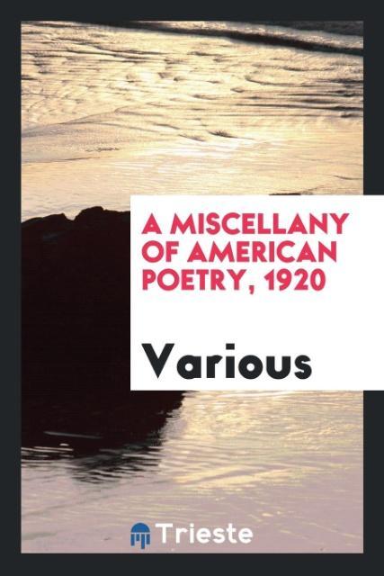 Książka Miscellany of American Poetry, 1920 Various