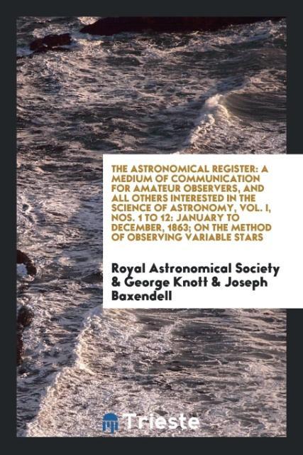 Knjiga Astronomical Register ASTRONOMICAL SOCIETY