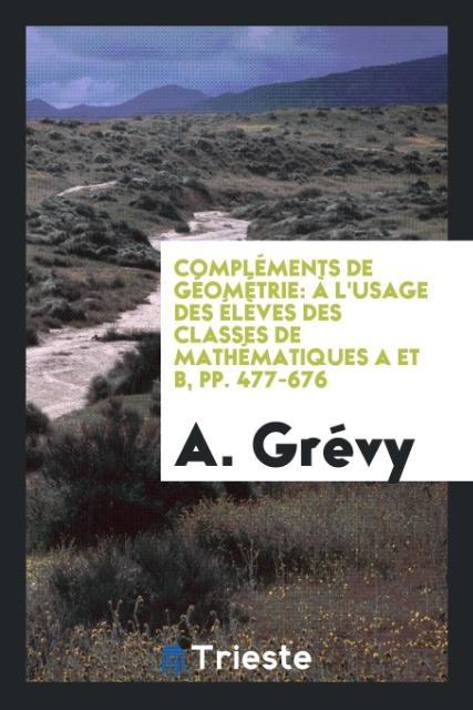 Книга Compl ments de G om trie A. GR VY