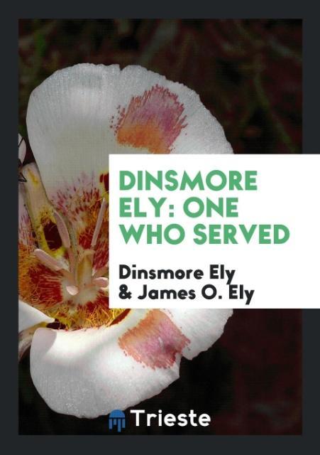 Knjiga Dinsmore Ely DINSMORE ELY