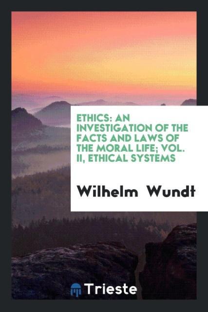 Buch Ethics WILHELM WUNDT