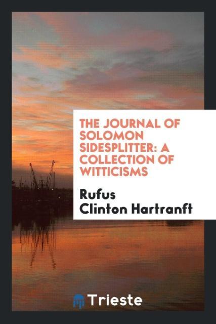 Knjiga Journal of Solomon Sidesplitter RUFUS CLIN HARTRANFT