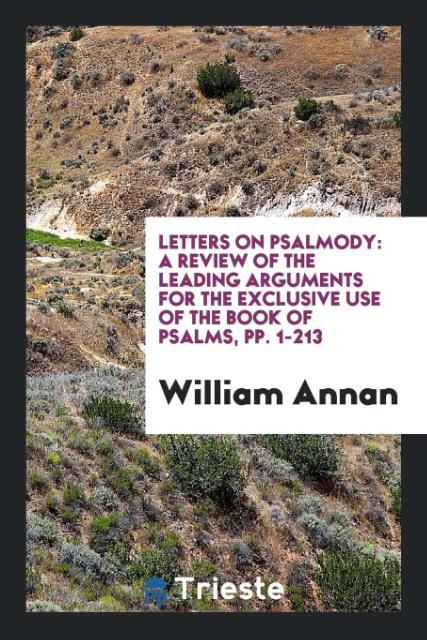 Kniha Letters on Psalmody WILLIAM ANNAN