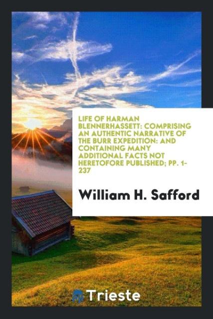 Kniha Life of Harman Blennerhassett WILLIAM H. SAFFORD