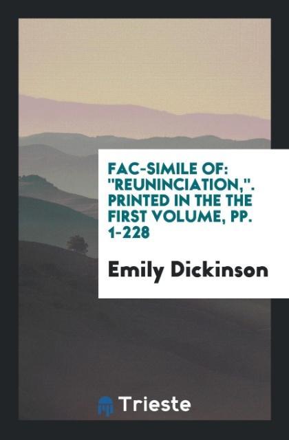 Livre Fac-Simile of Emily Dickinson