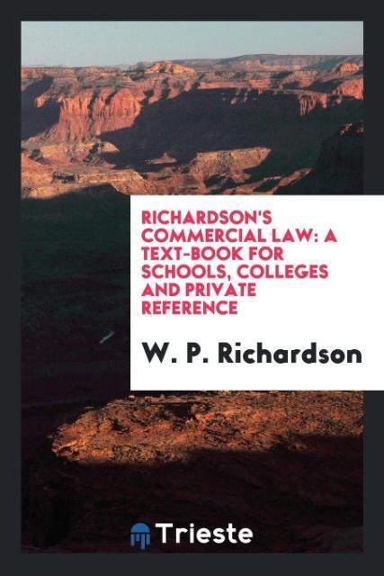 Książka Richardson's Commercial Law W. P. RICHARDSON