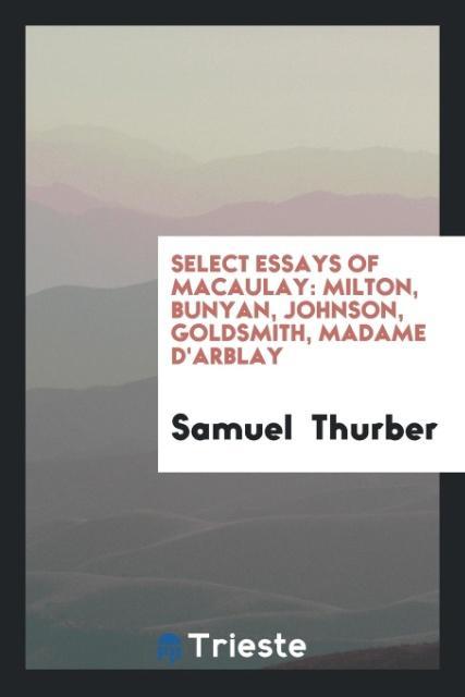 Βιβλίο Select Essays of Macaulay SAMUEL THURBER