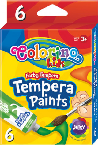 Papírenské zboží Farby Tempera w tubach z pędzelkiem 6 kolorów 
