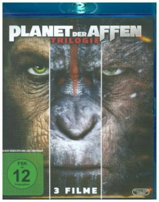 Видео Planet der Affen Triologie, 3 Blu-rays Rupert Wyatt