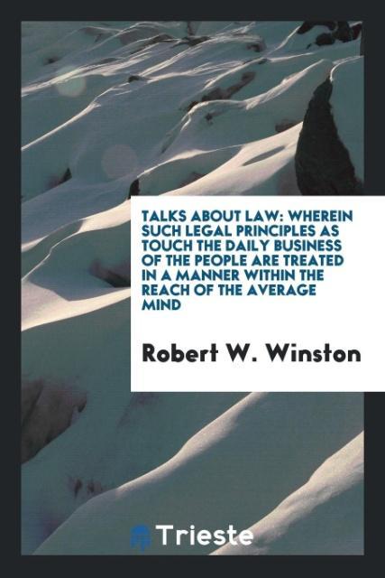Knjiga Talks about Law ROBERT W. WINSTON