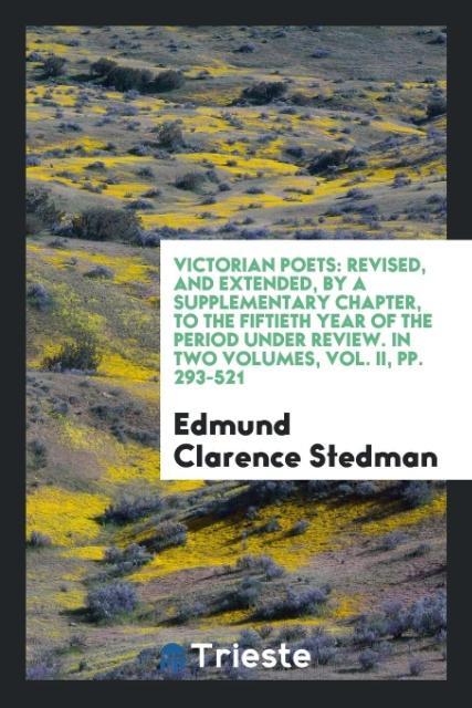 Knjiga Victorian Poets EDMUND CLARE STEDMAN
