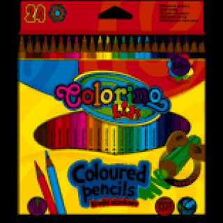 Articole de papetărie Kredki ołówkowe heksagonalne Colorino kids 24 kolory 