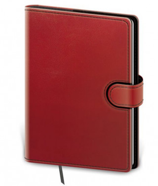 Papírenské zboží Zápisník Flip L tečkovaný červeno/černý 
