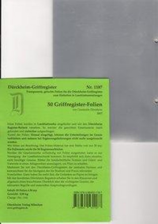 Kniha 50 DürckheimRegister®-FOLIEN für STEUERGESETZE u.a; zum Einheften und Unterteilen der Gesetzessammlungen Constantin von Dürckheim