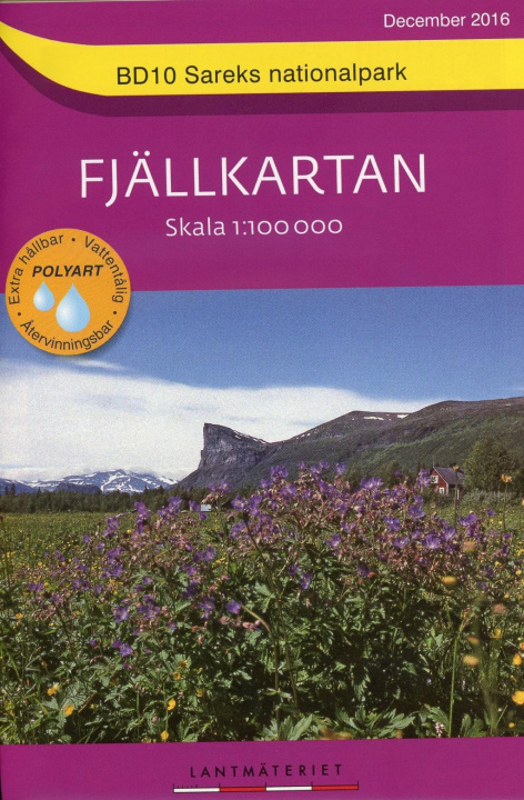 Materiale tipărite Fjällkartan 1 : 100 000 BD10 Sareks Nationalpark Bergwanderkarte 