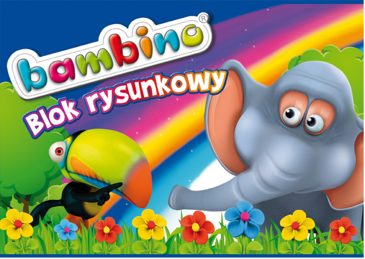 Książka Blok rysunkowy A4 Bambino 20 kartek Mini zoo słoń 