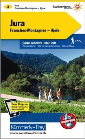 Pubblicazioni cartacee KuF Schweiz Wanderkarte 03 Jura. Franches Montagne - Ajoie 1 : 60 000 