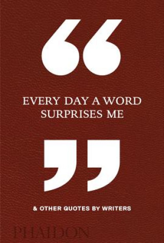 Kniha Every Day a Word Surprises Me & Other Quotes by Writers Phaidon Editors