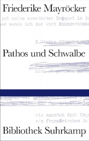 Książka Pathos und Schwalbe Friederike Mayröcker