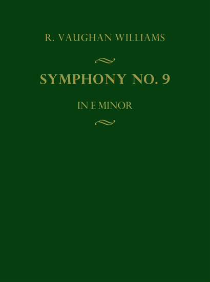 Knjiga Symphony No. 9 Ralph Vaughan Williams