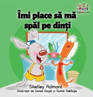 Könyv I Love to Brush My Teeth (Romanian children's book) SHELLEY ADMONT