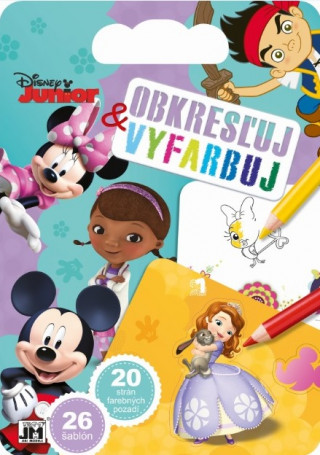 Book Obkresľuj a vyfarbuj Disney Junior neuvedený autor