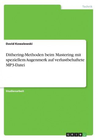 Kniha Dithering-Methoden beim Mastering mit speziellem Augenmerk auf verlustbehaftete MP3-Datei David Kowalewski