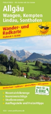 Tiskani izdelki Allgau / Wangen / Kempten / Lindau /Sonthofen hike& bike map 