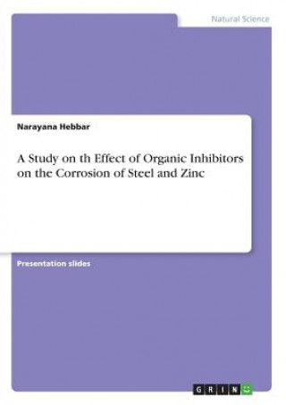 Könyv Study on th Effect of Organic Inhibitors on the Corrosion of Steel and Zinc Narayana Hebbar