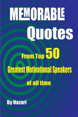 Książka Memorable Quotes: From Top 50 Greatest motivational Speakers of all time Reza Nazari